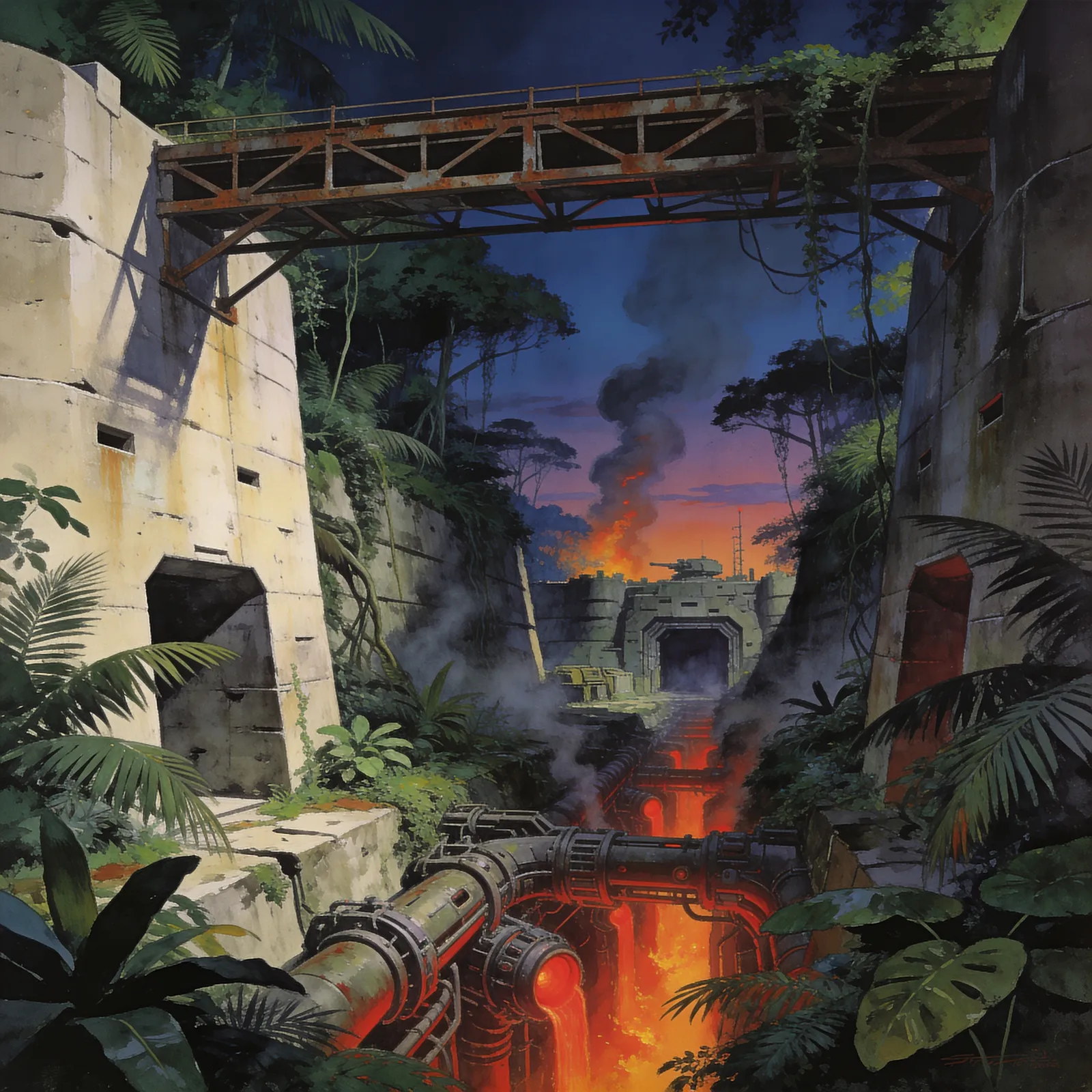 Contra backdrop art