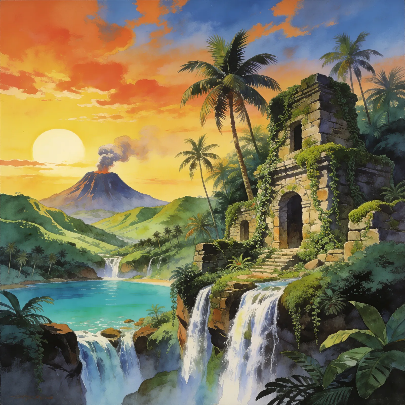 Crash Bandicoot backdrop art