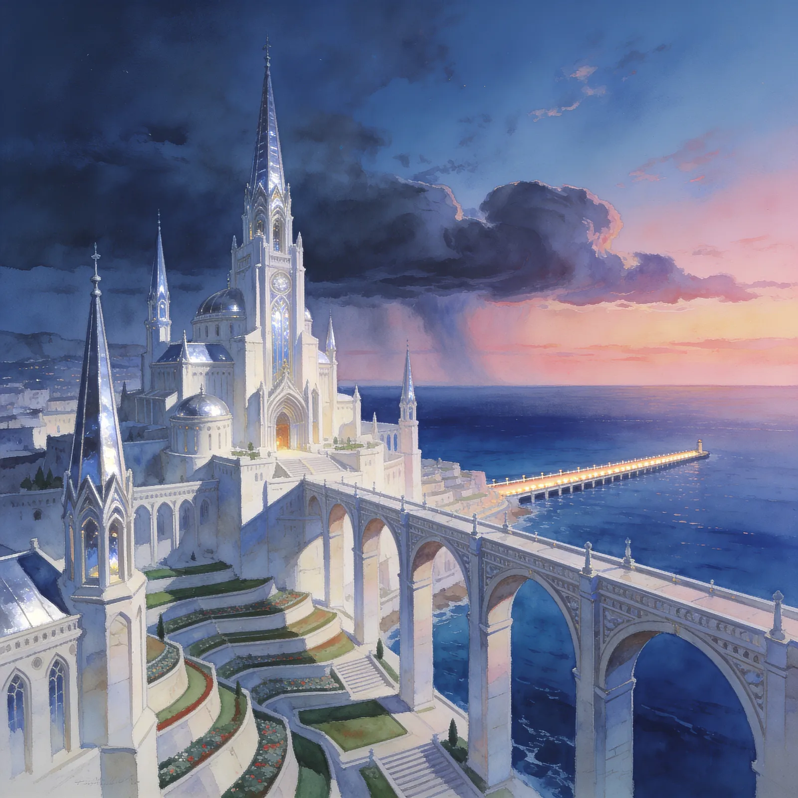 Original backdrop art for Final Fantasy VIII