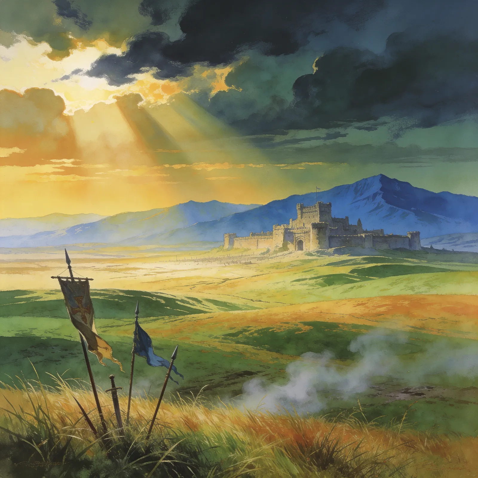 Fire Emblem: The Blazing Blade backdrop art