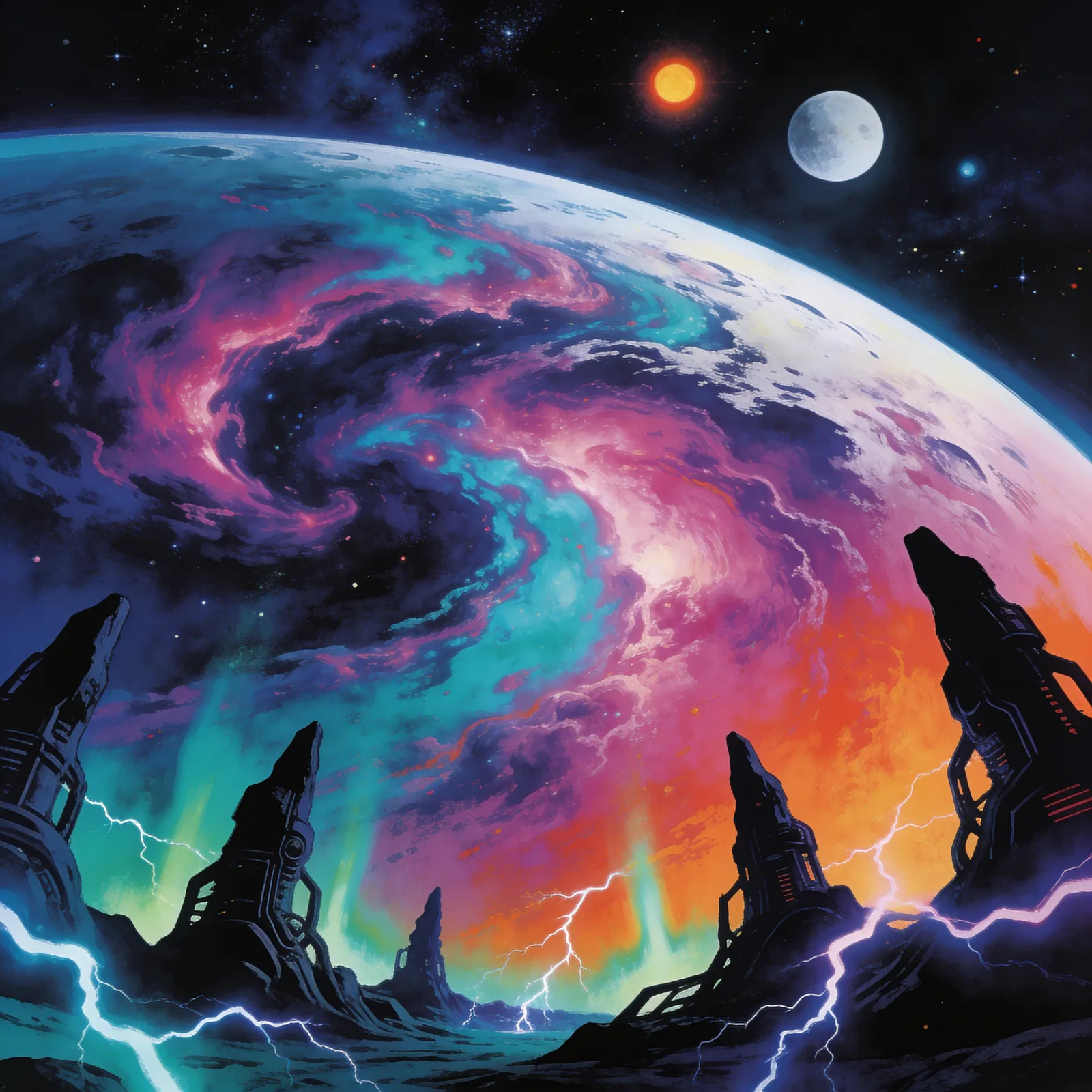 Gradius III backdrop art