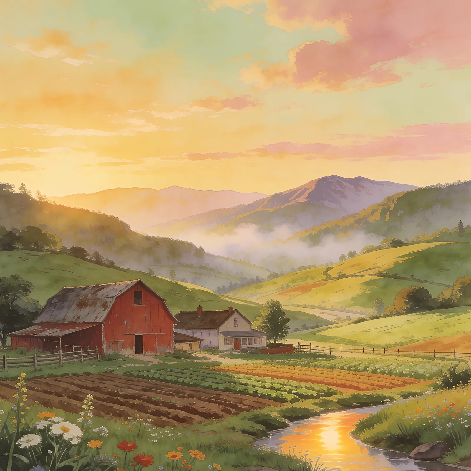 Harvest Moon 64 backdrop art