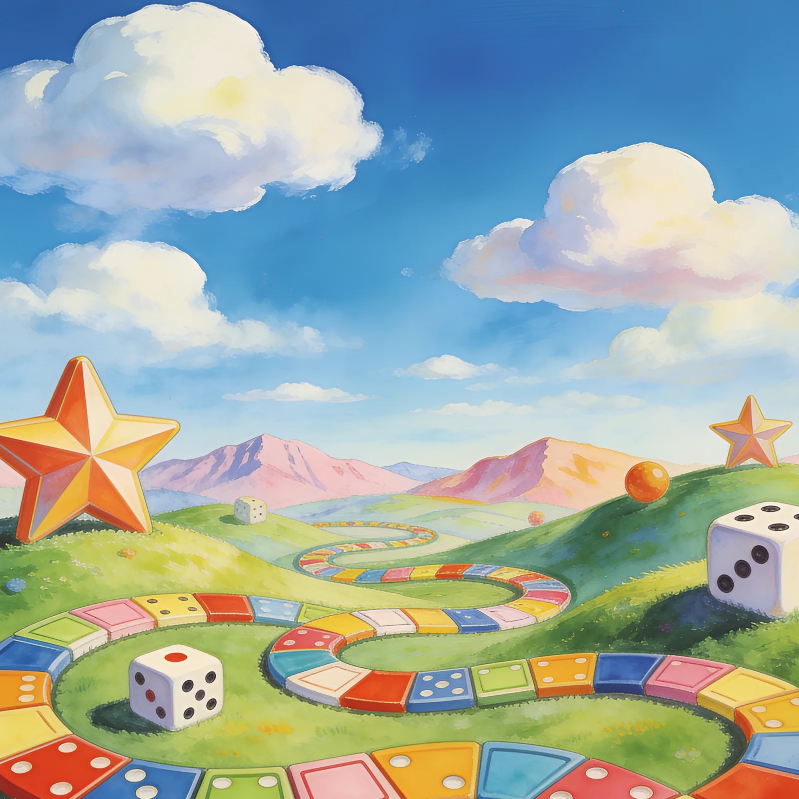Mario Party backdrop art