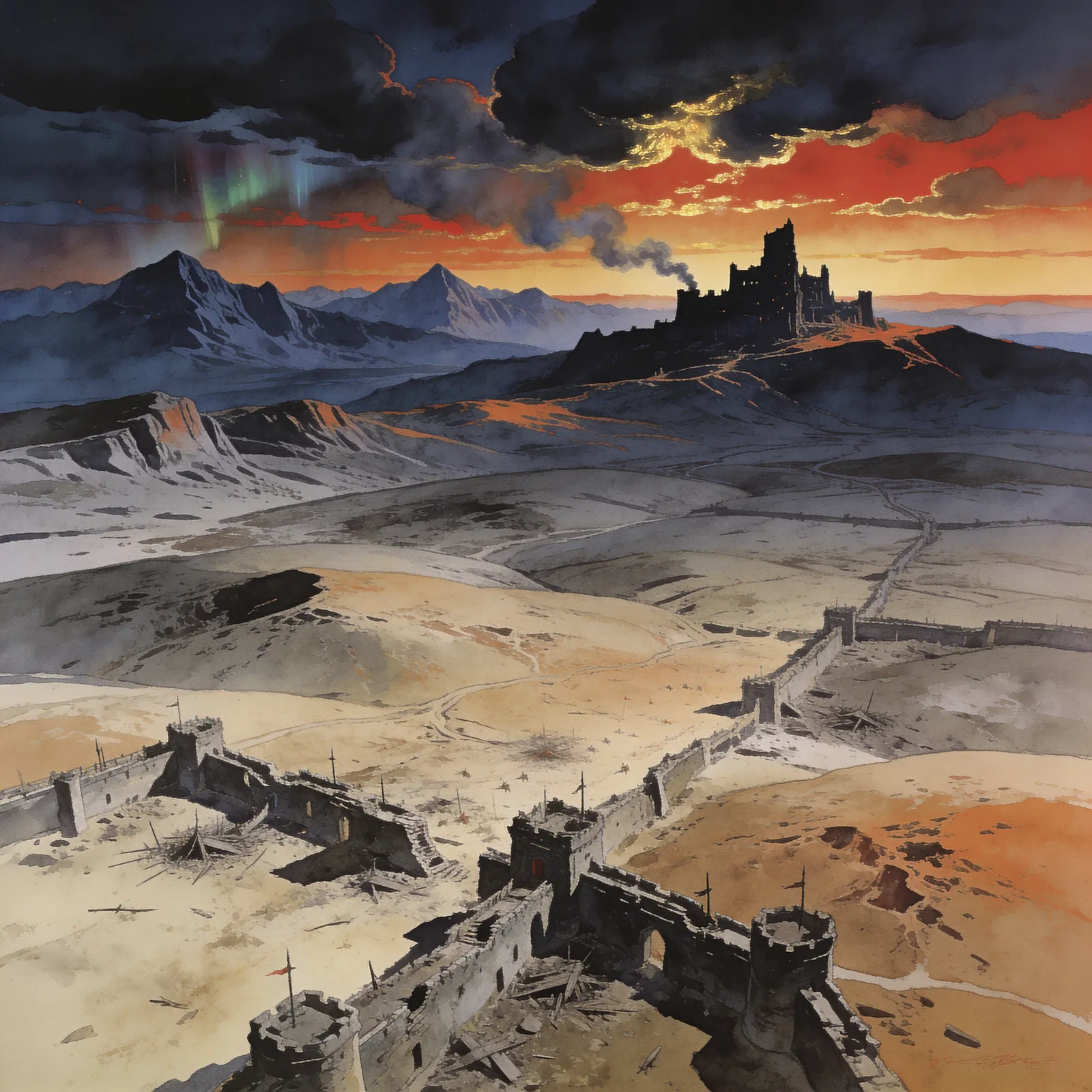 Ogre Battle: The March of the Black Queen backdrop art