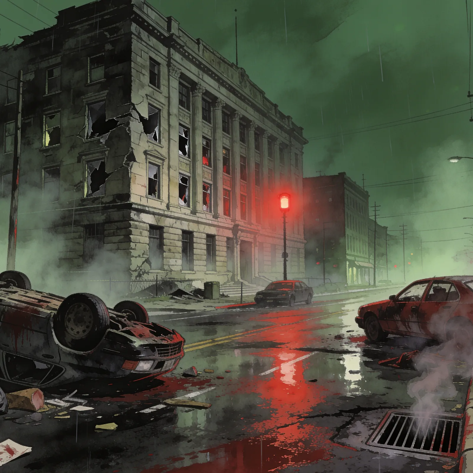 Resident Evil 2 backdrop art
