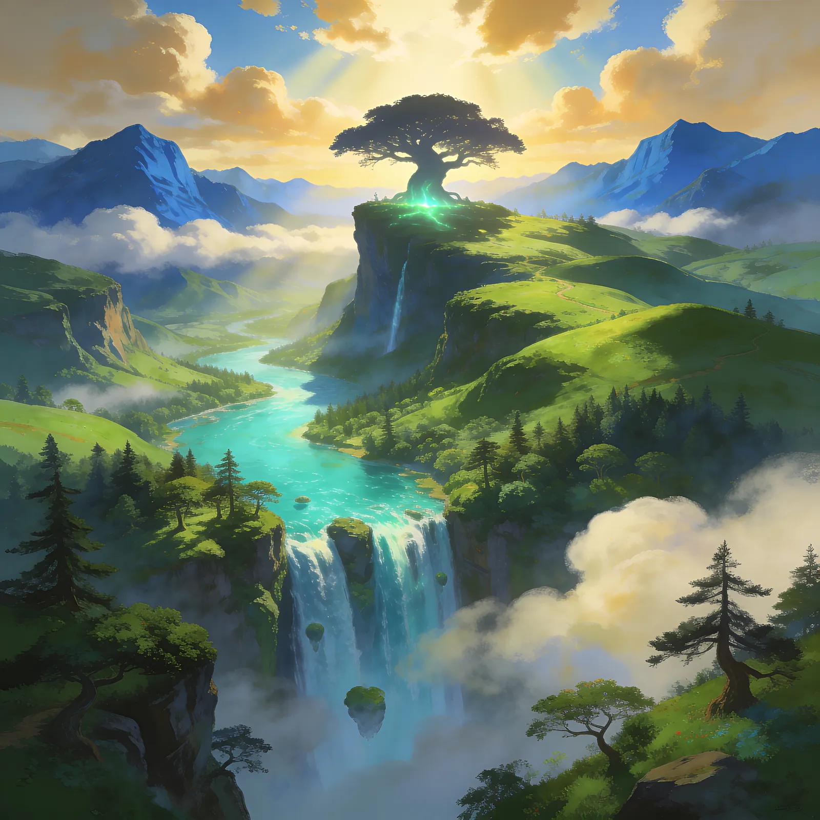 Secret of Mana backdrop art