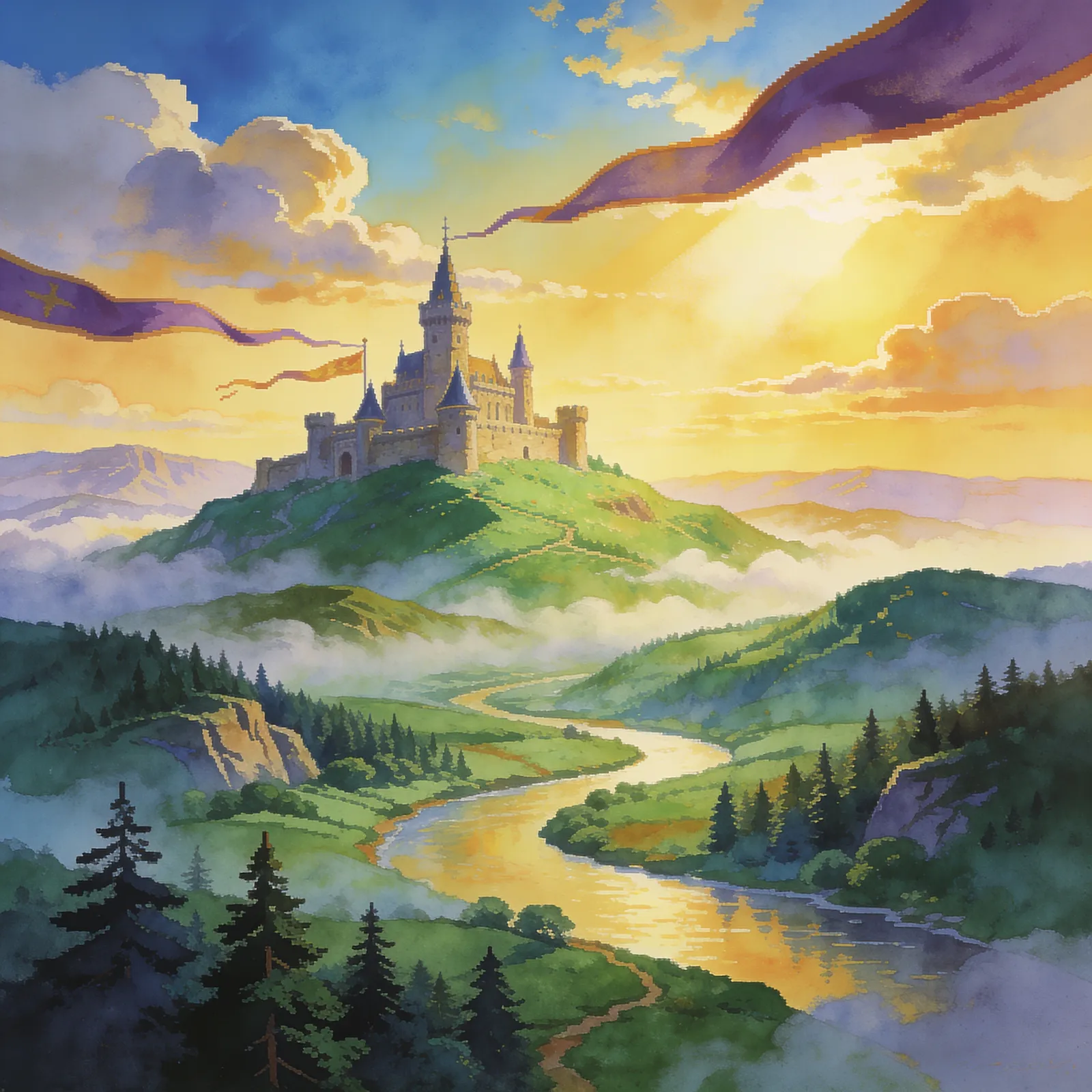 Shining Force II backdrop art