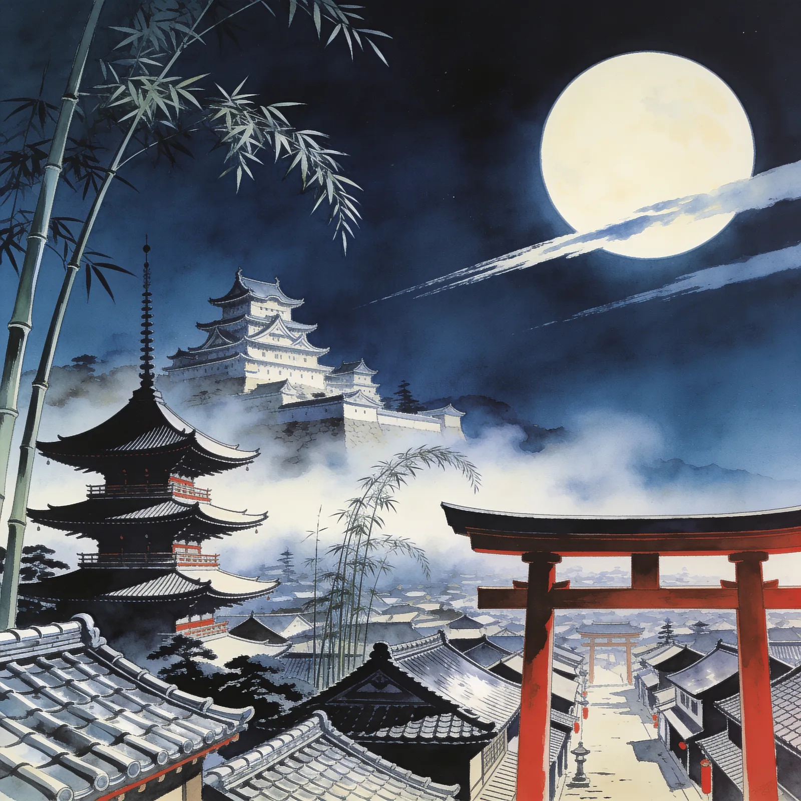 Shinobi III: Return of the Ninja Master backdrop art
