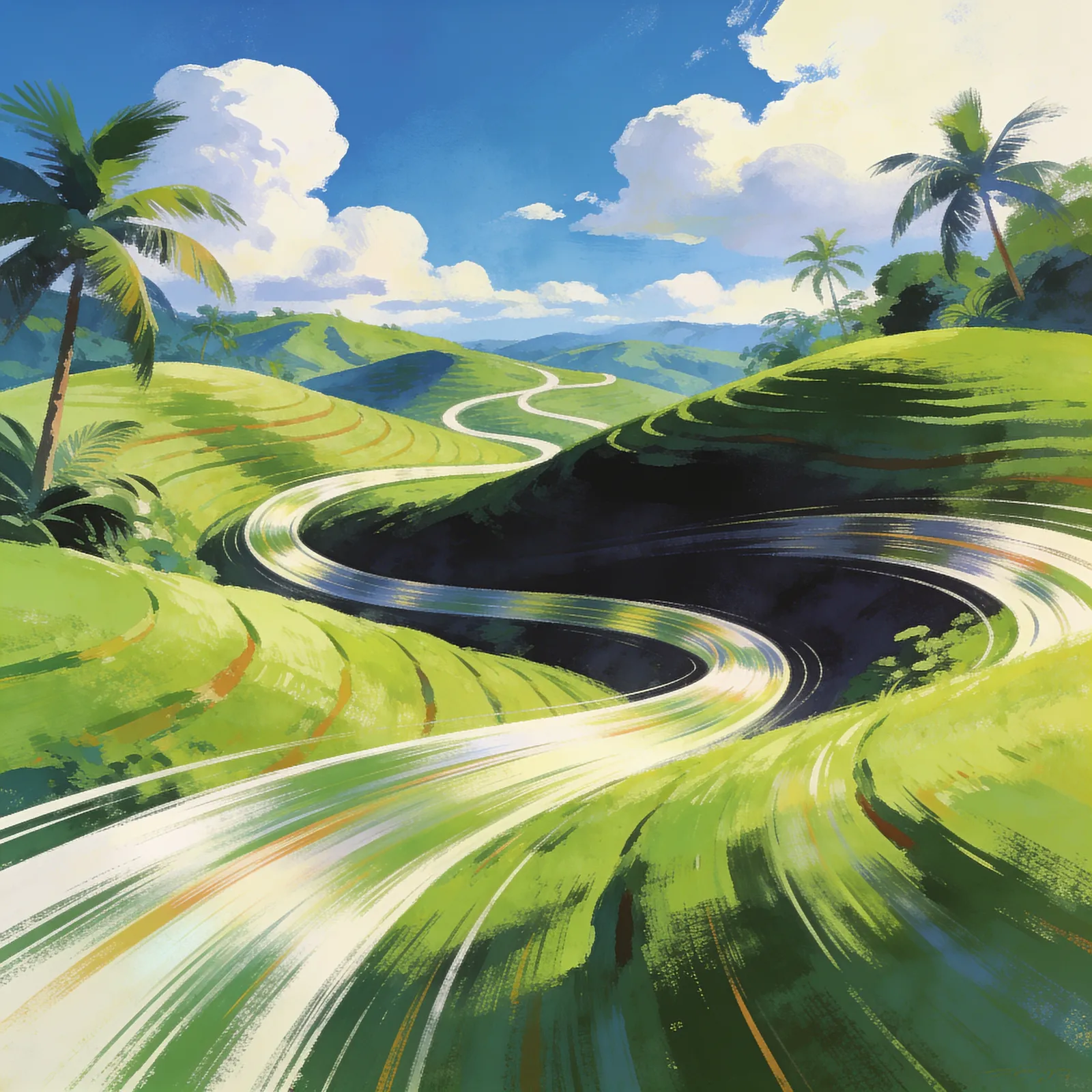 Original backdrop art for Sonic the Hedgehog 2