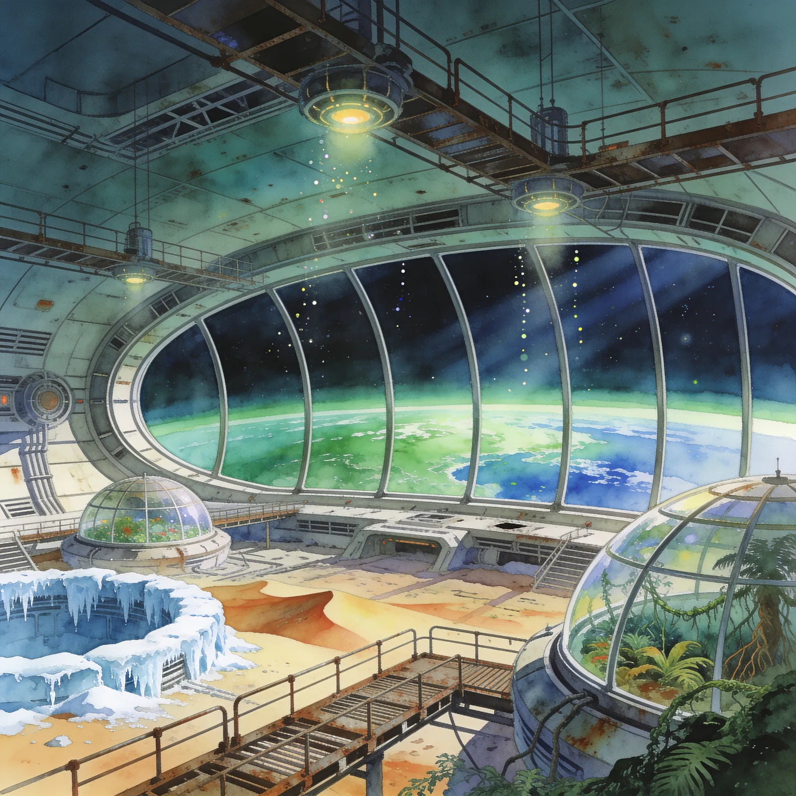 Space Station Silicon Valley backdrop art