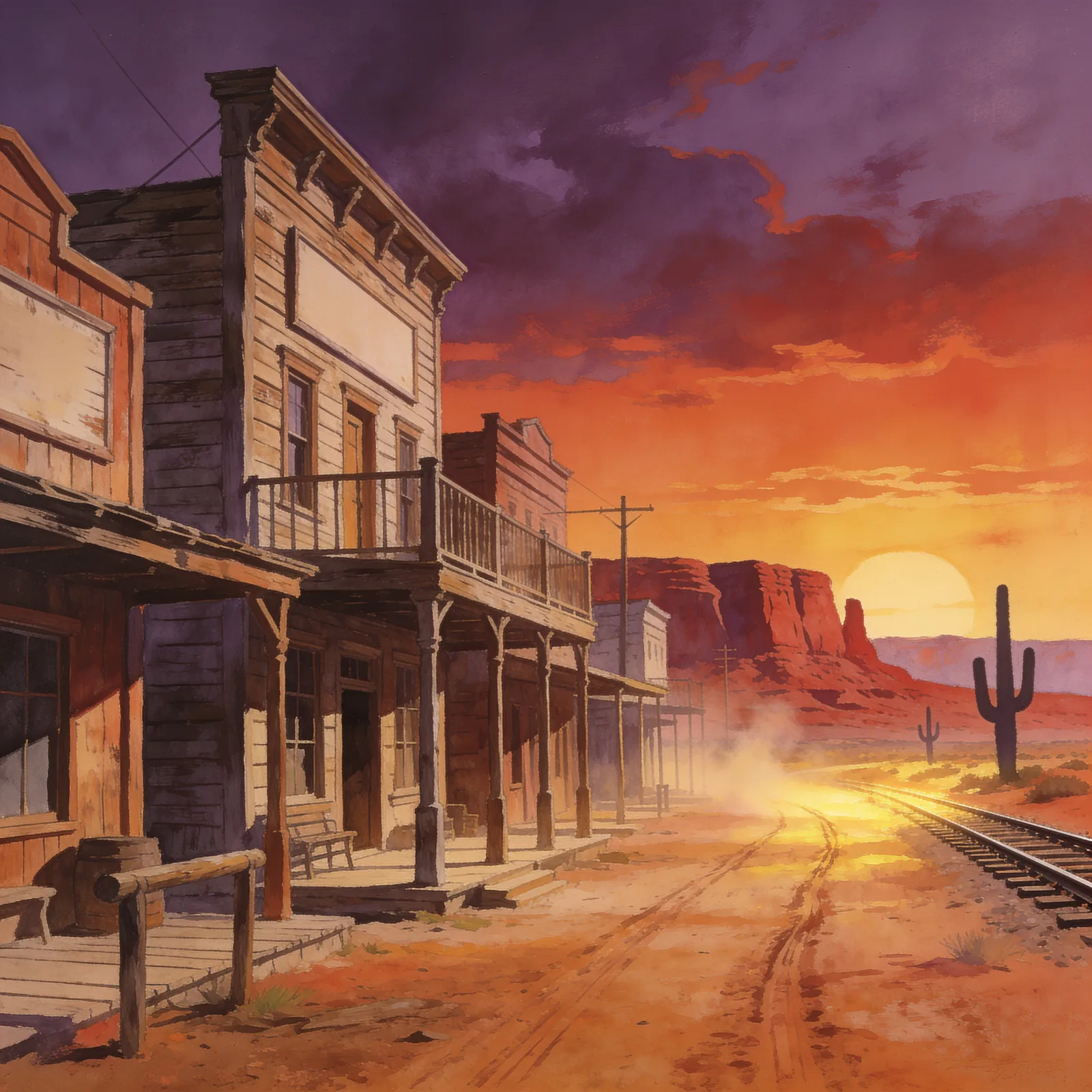 Sunset Riders backdrop art