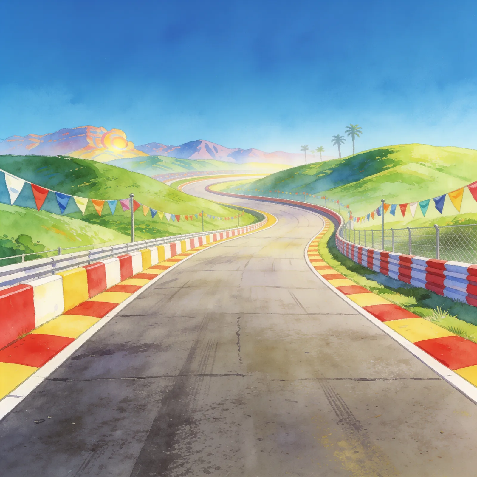 Super Mario Kart backdrop art