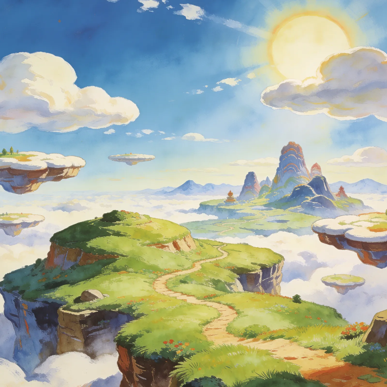 Original backdrop art for Super Mario World