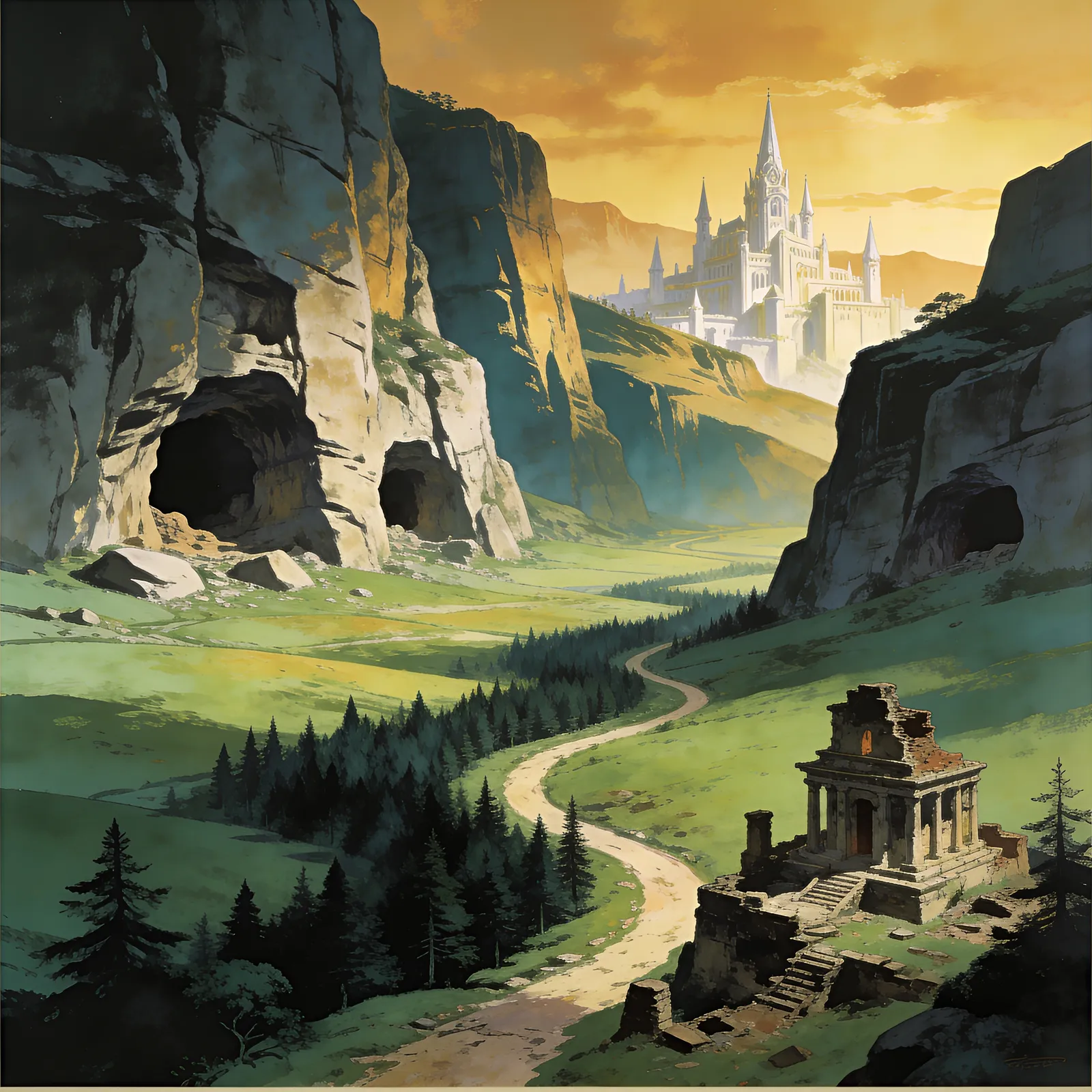 The Legend of Zelda II: The Adventure of Link backdrop art