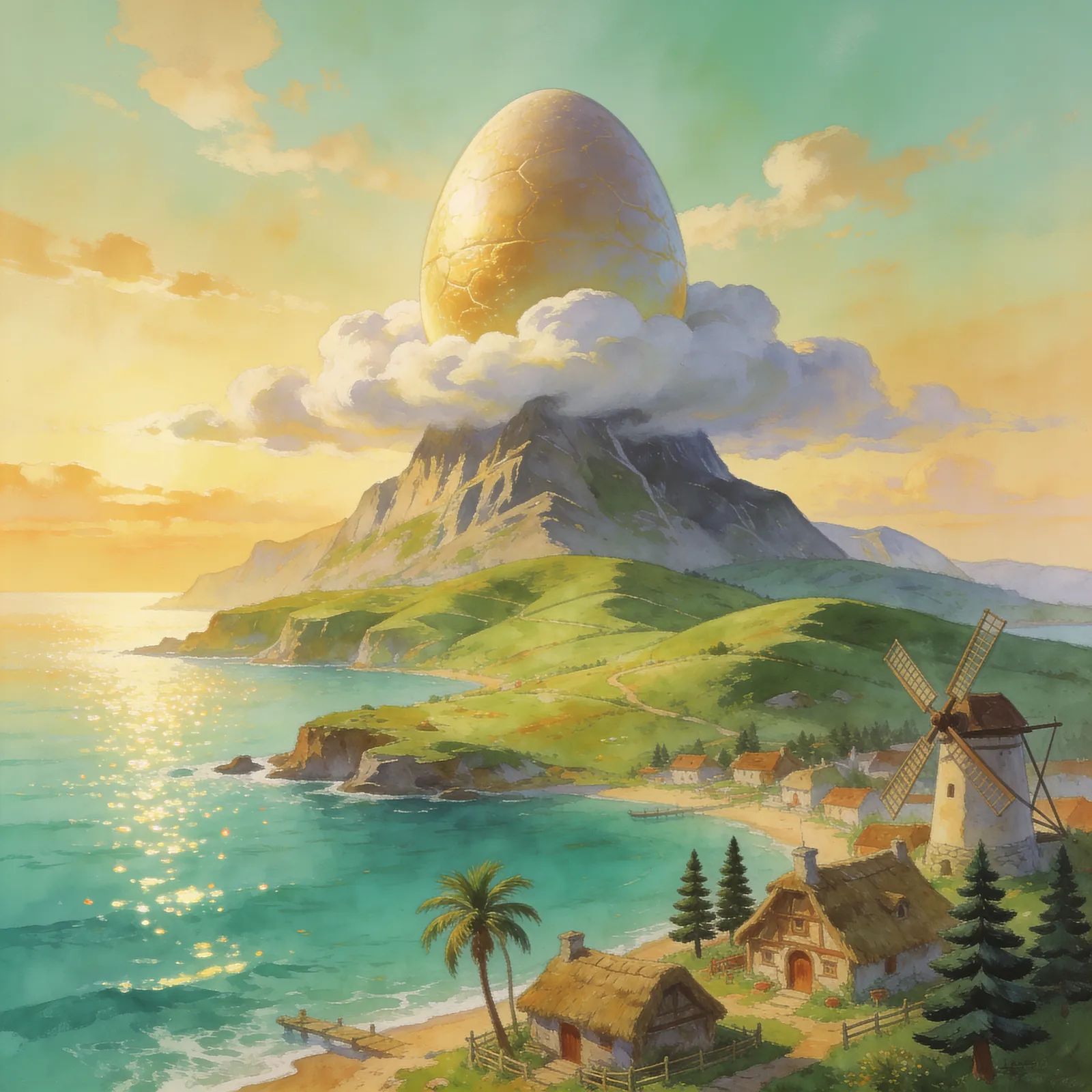 The Legend of Zelda: Link's Awakening backdrop art