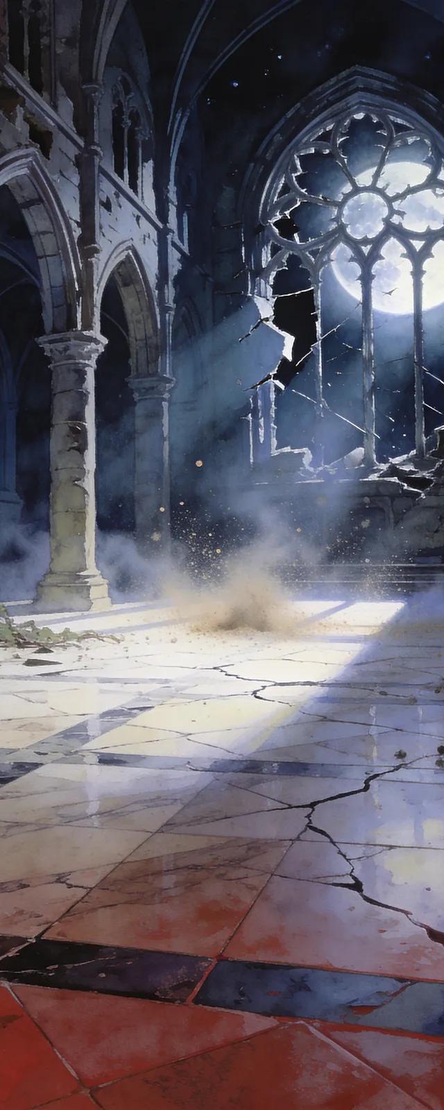 Original backdrop art for Castlevania: Aria of Sorrow