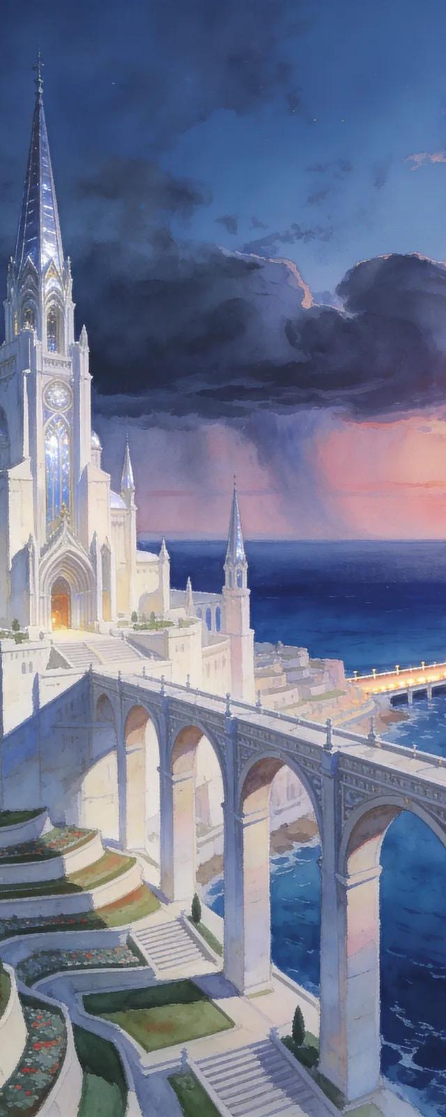 Original backdrop art for Final Fantasy VIII