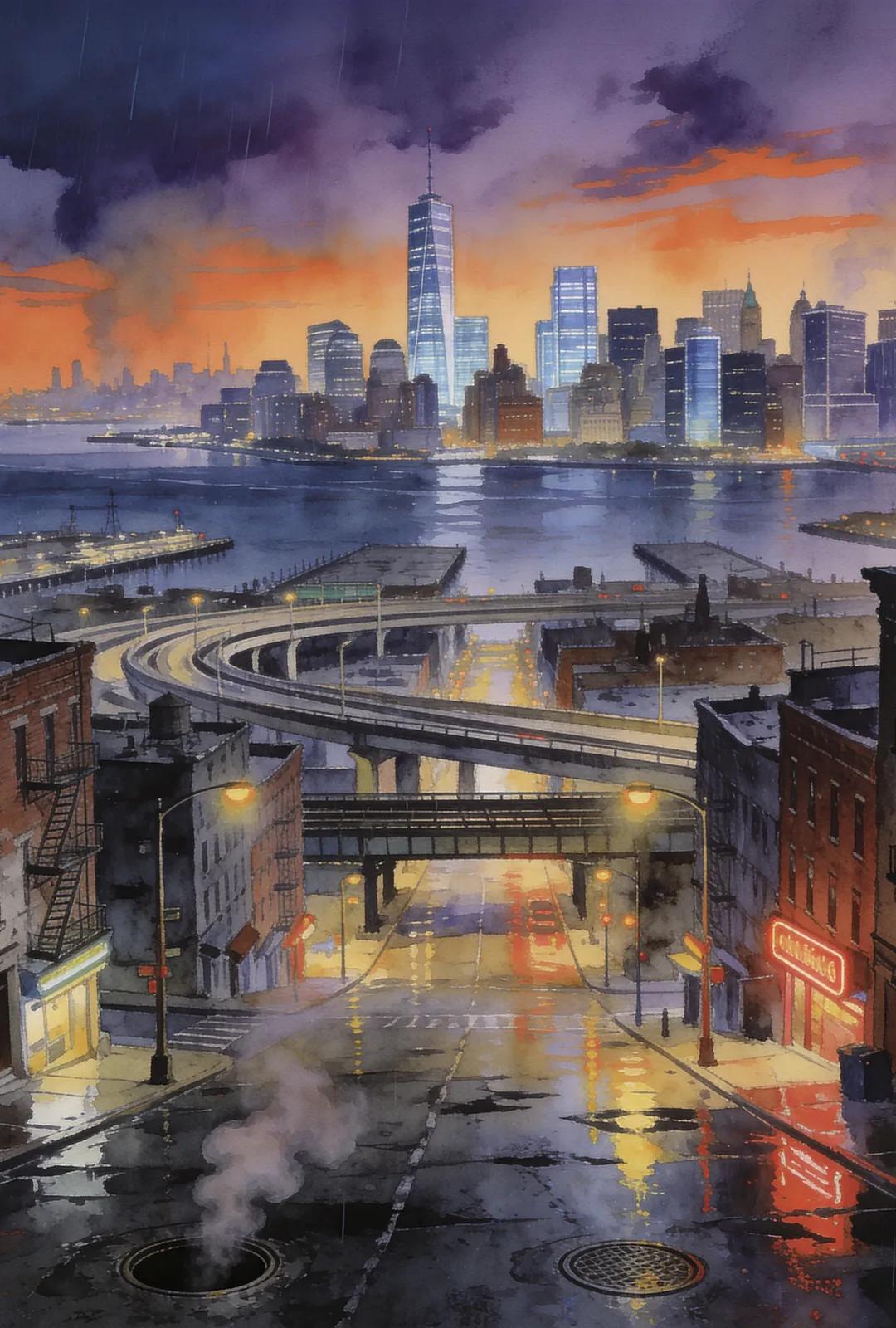 Original backdrop art for Grand Theft Auto III