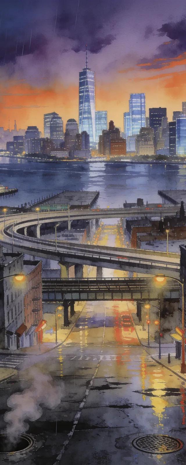 Original backdrop art for Grand Theft Auto III
