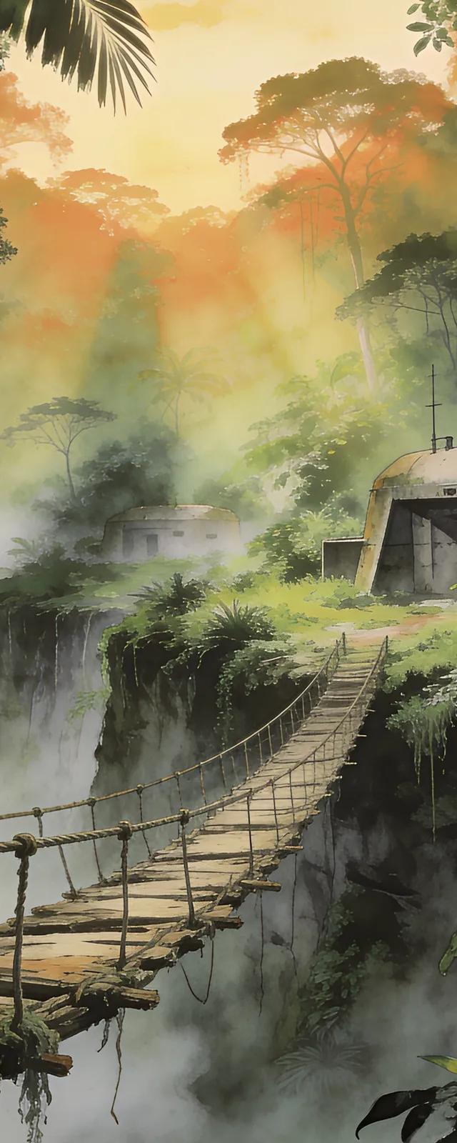 Original backdrop art for Metal Gear Solid 3: Snake Eater