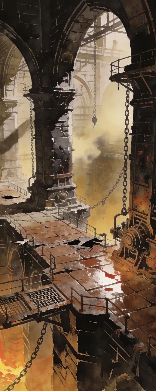 Original backdrop art for Quake